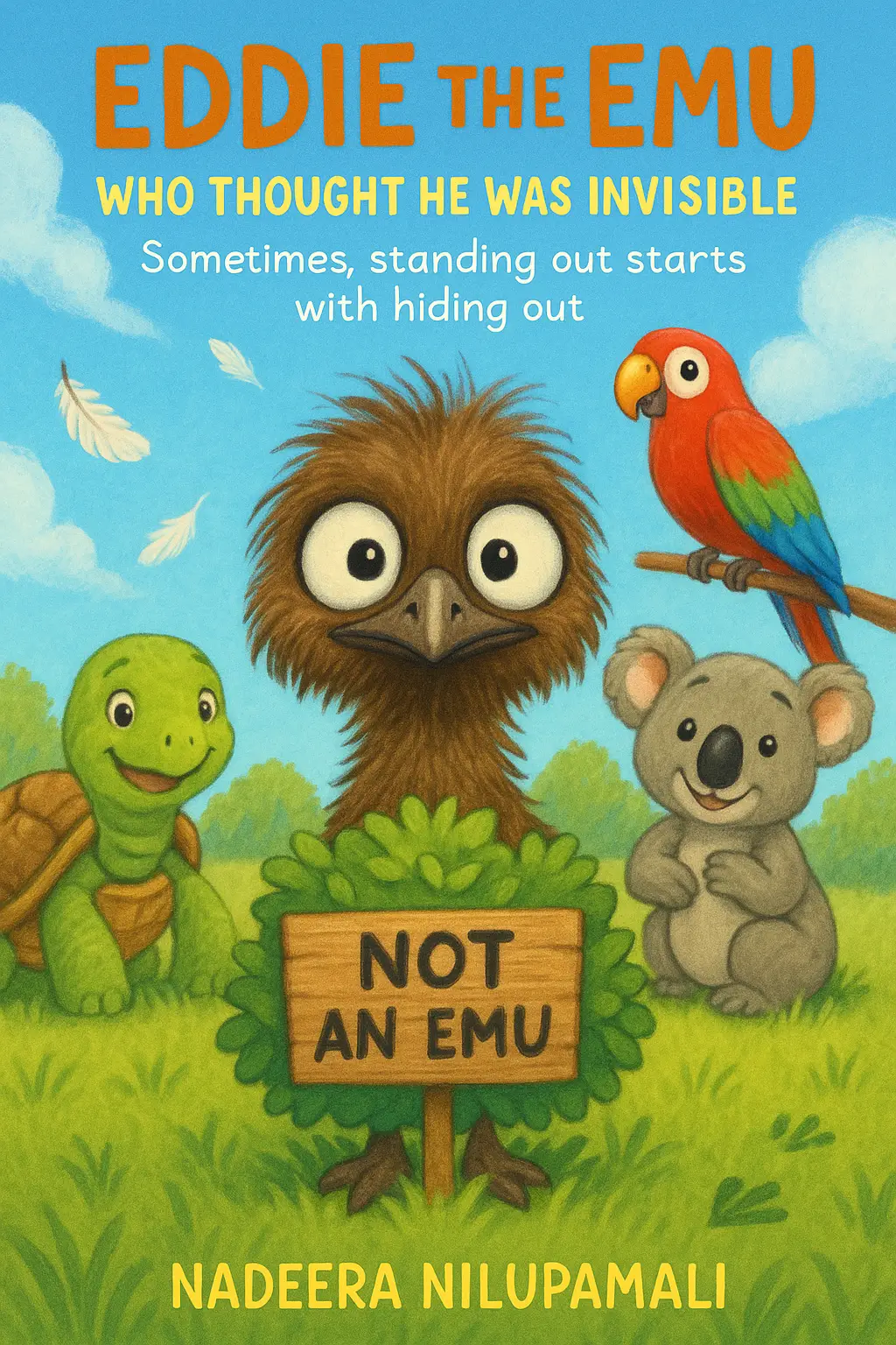 Eddie the Emu Who Thought He Was Invisible - Sometimes, standing out starts with hiding out