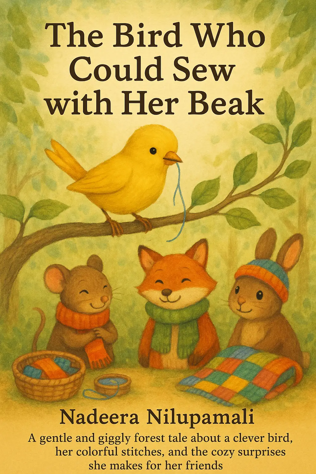 The Bird Who Could Sew with Her Beak -  A gentle and giggly forest tale about a clever bird and her colorful stitches.