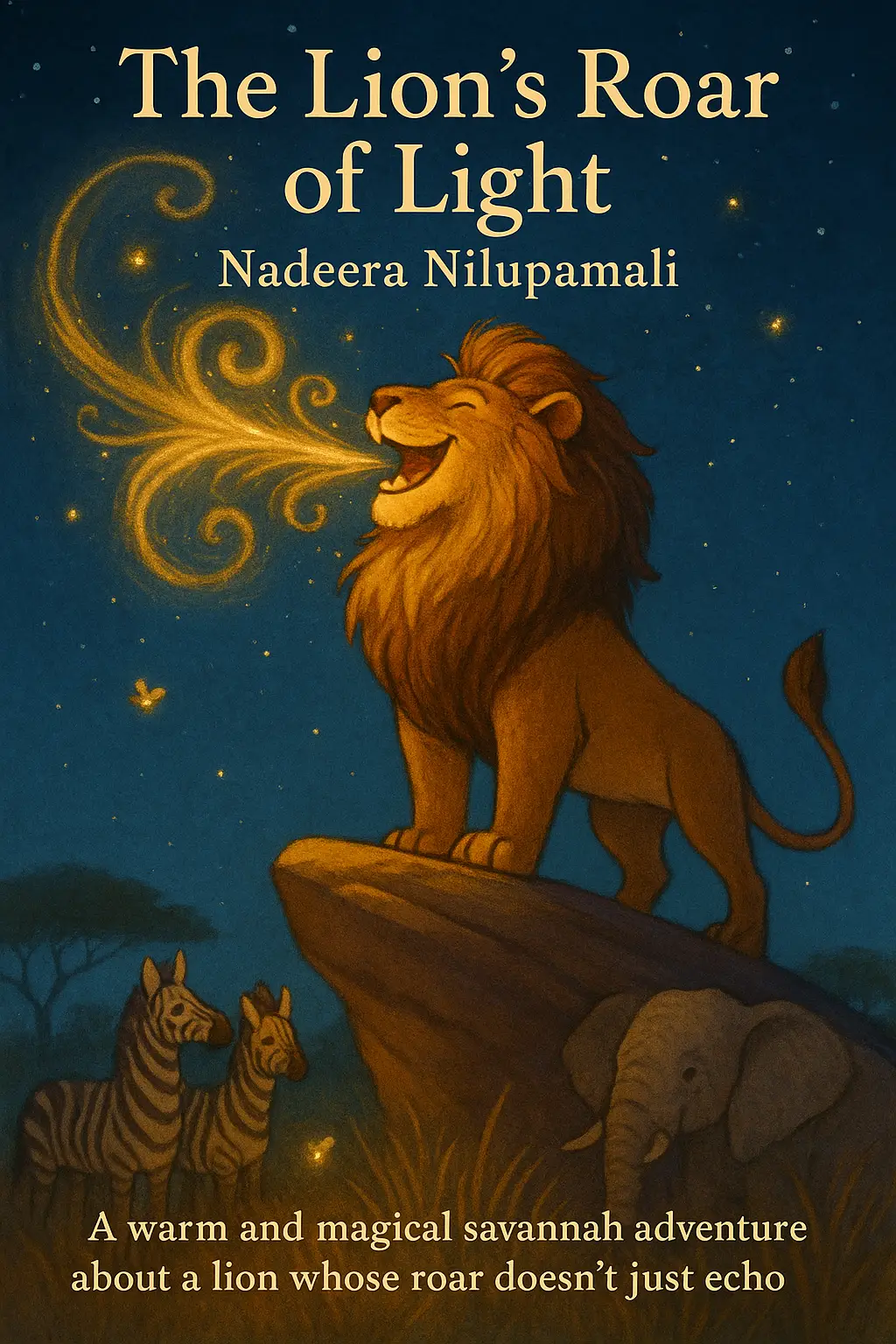 The Lion's Roar of Light -  A warm and magical savannah adventure about a lion
