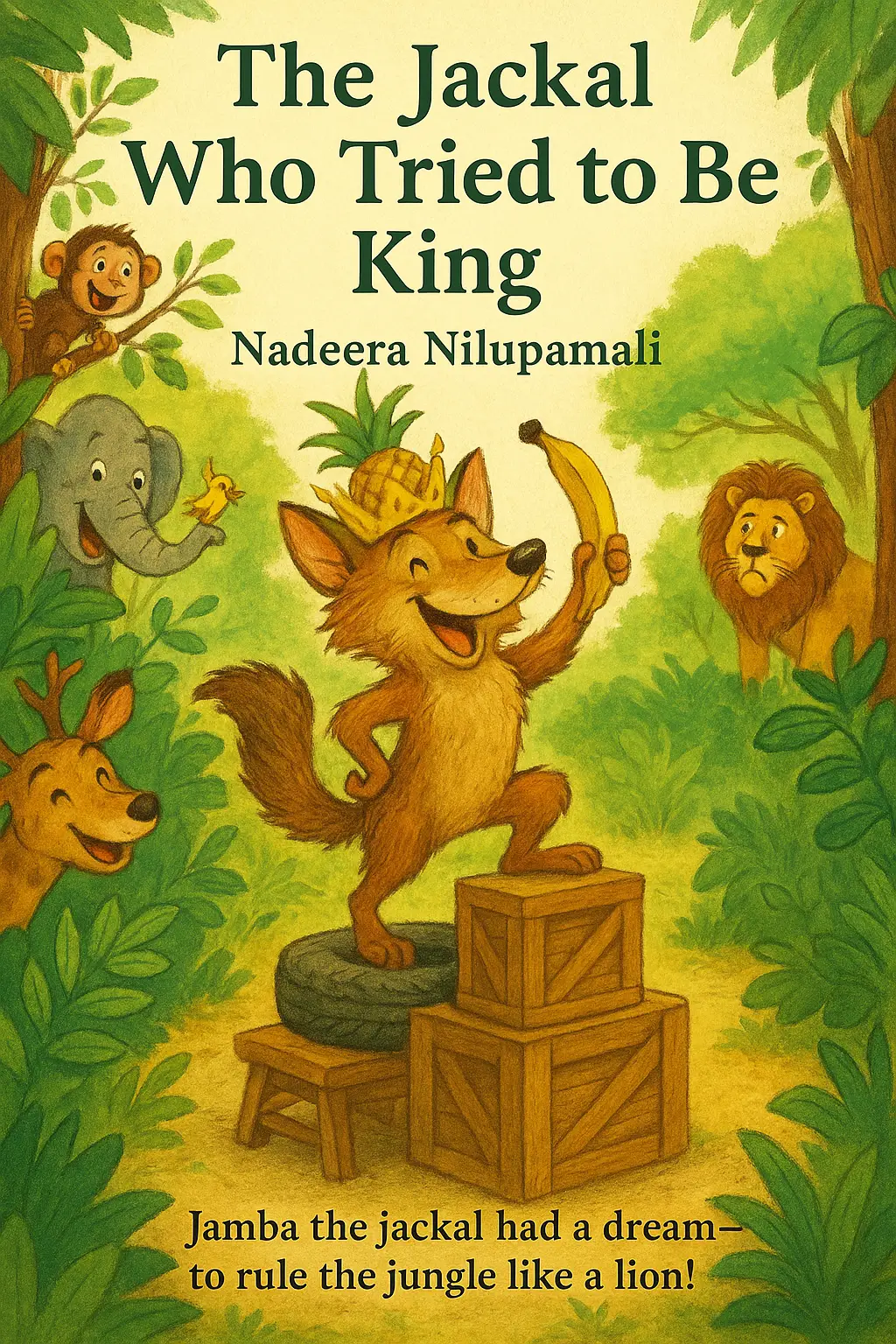 The Jackal Who Tried to Be King  - Jamba the jackal had a dream—to rule the jungle like a lion!