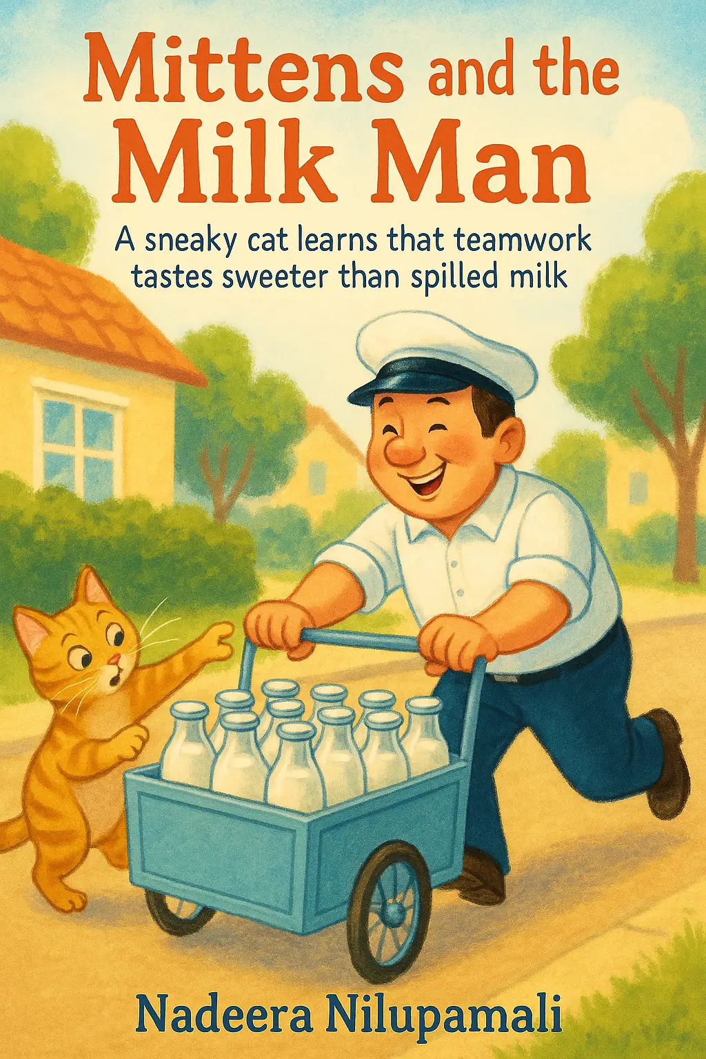 Mittens and the Milk Man -A sneaky cat learns that teamwork tastes sweeter than spilled milk